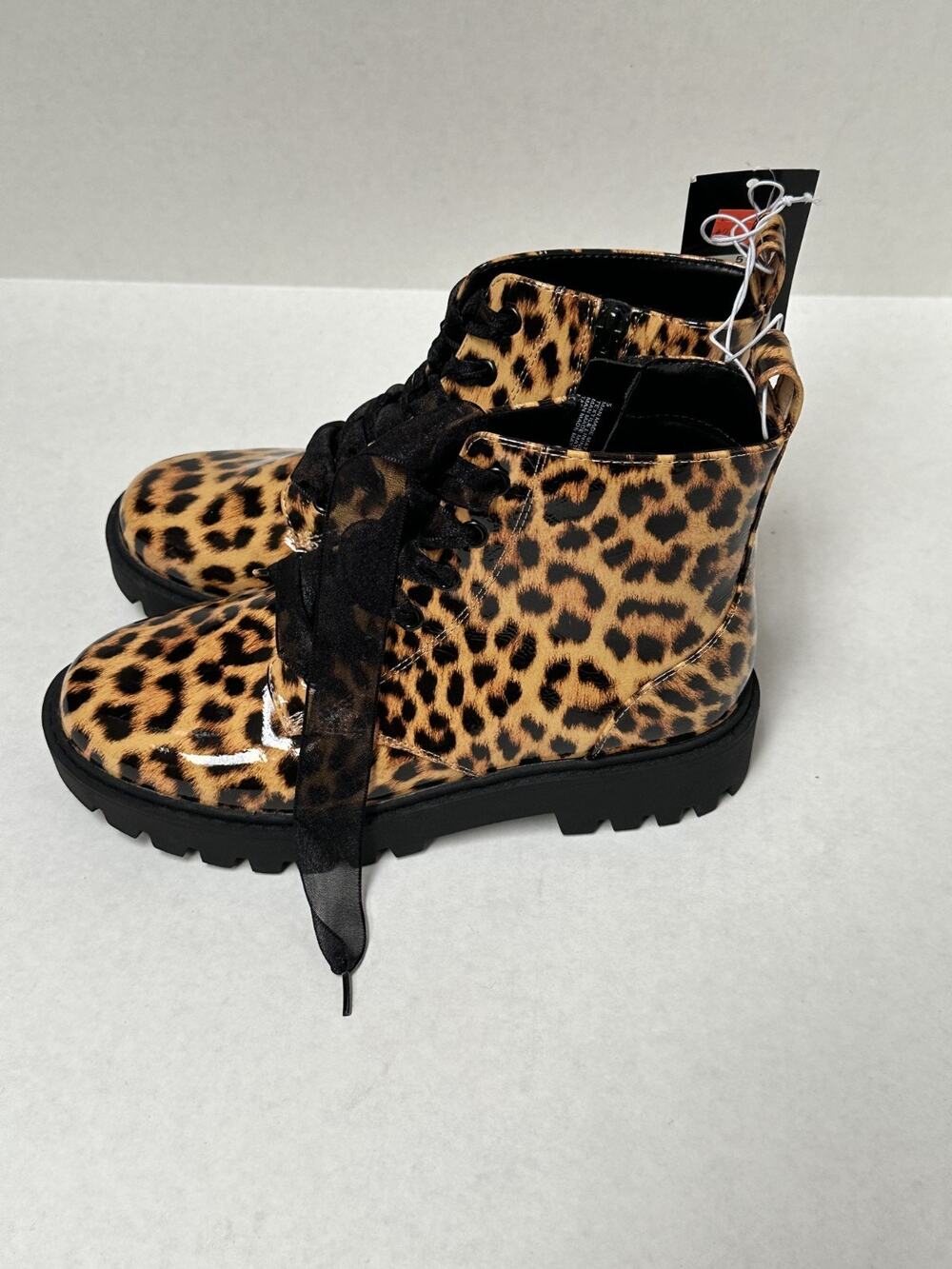 art class Kids' Girls Kayden Lug Sole Lace-Up Zippered Booties Tan Size 5
